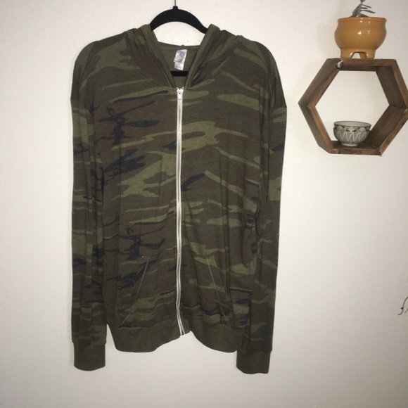 Alternative Apparel Tops - 🚀 Camo hoodie full zip